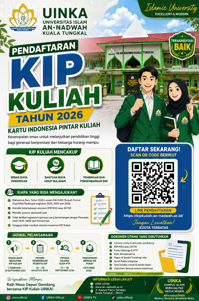 REKRUITMEN BARU BEASISWA KIP KULIAH TH 2026